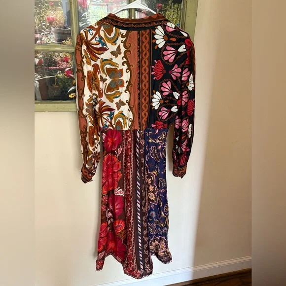 Farm Rio Multicolor Miranda Mix Chemise Midi Dress - Picture 6 of 6